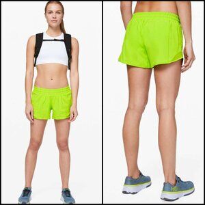 Lululemon Hotty Hot Short II *Long 4" - Lime Pop - Size 6